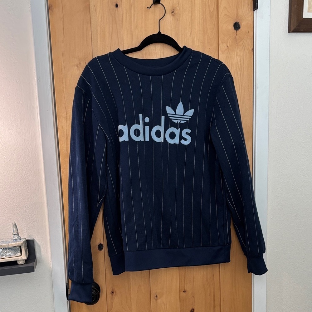 Adidas Blue Crewneck with White Logo